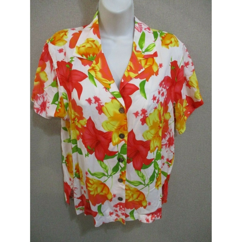 Princess Cruises Bright Floral Print Shirt Size XL